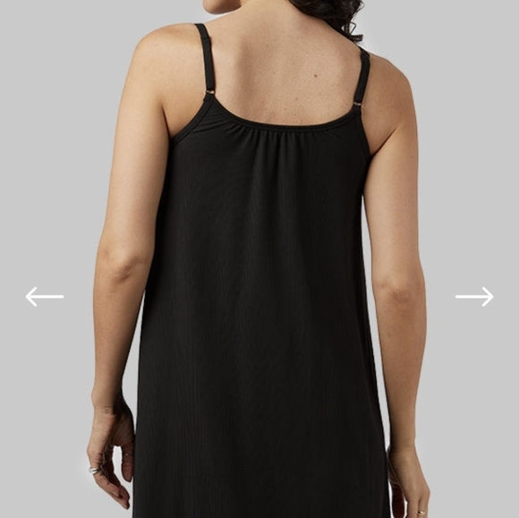 32 Degrees Black Spaghetti strap Dress. Moisture wicking. NWT. SZ M. - Picture 2 of 9